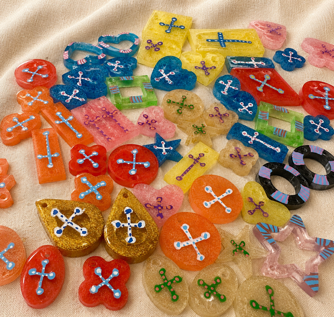 5 pairs for $10 Random Handmade Resin Earrings