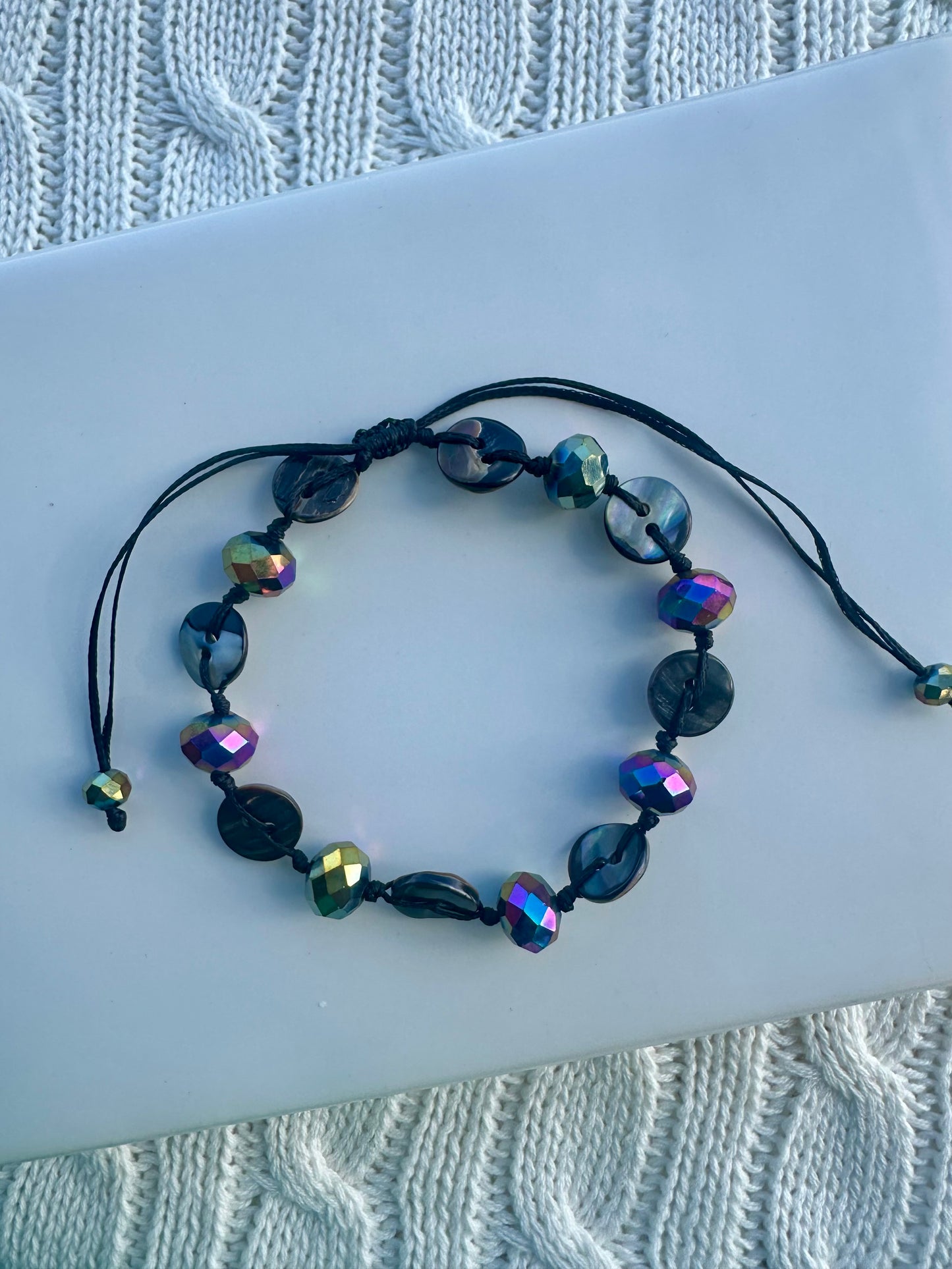 Metallic Black Prism Bracelet