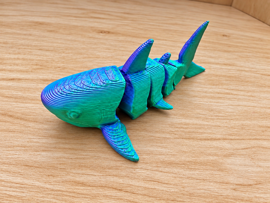 3D Printed Articulated Shark Fidget Toy