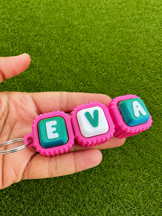 Short name – Personalized 3D Clicker Keychain ( 1-4 letters)