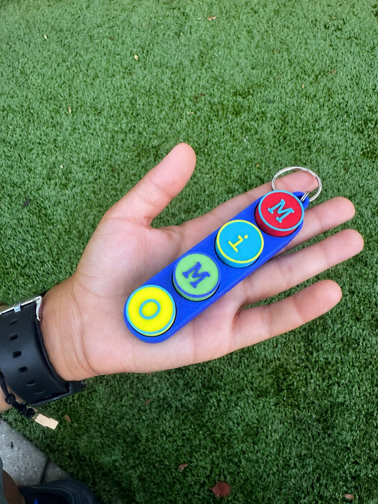 Click My Name! Letter Clicker Keychain 1-4 letters