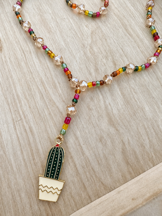 Desert Sparkle Cactus Necklace 🌵✨