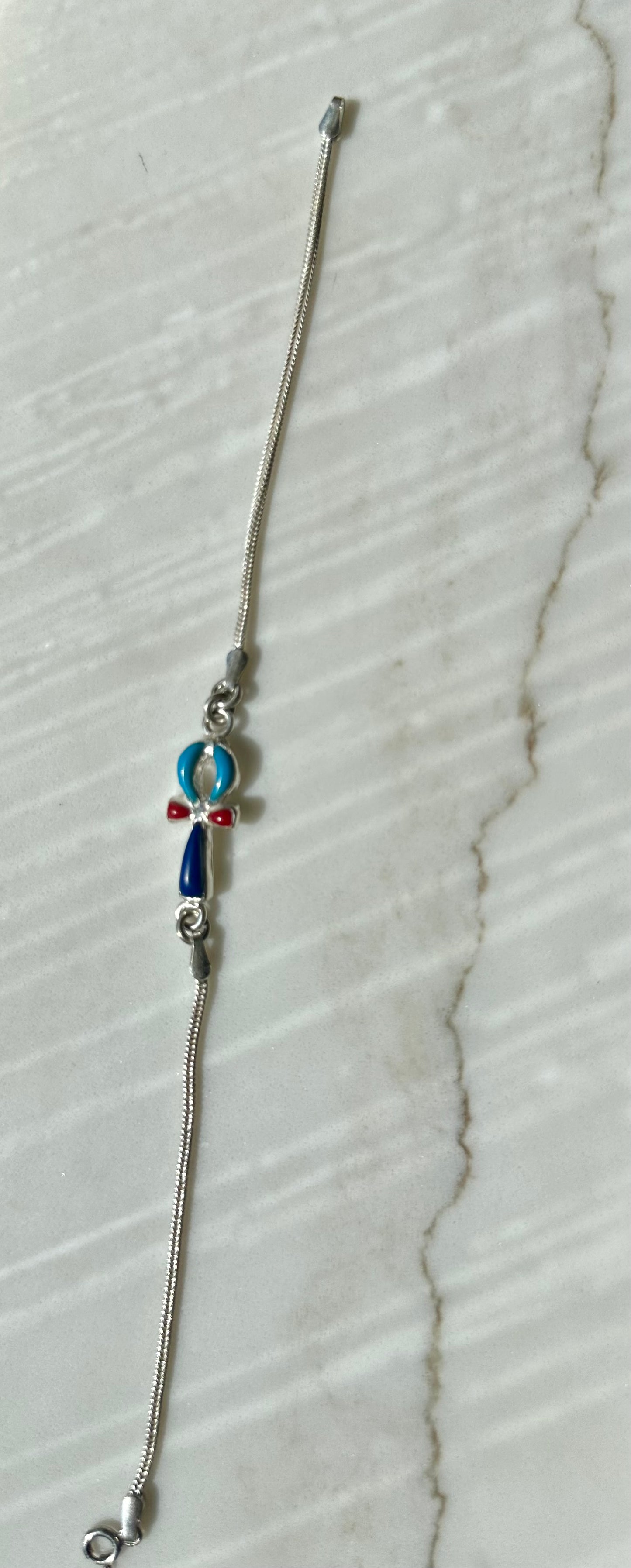 Ankh bracelet turquoise top and blue bottom