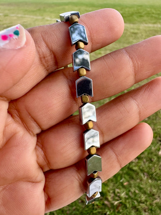 Arrow Rhythm hematite Bracelet
