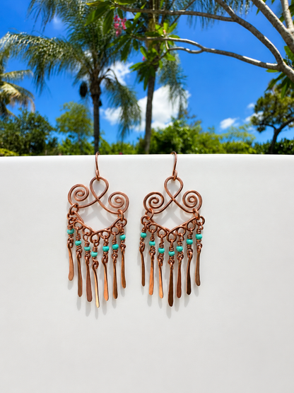 Turquoise Copper Chandeliers