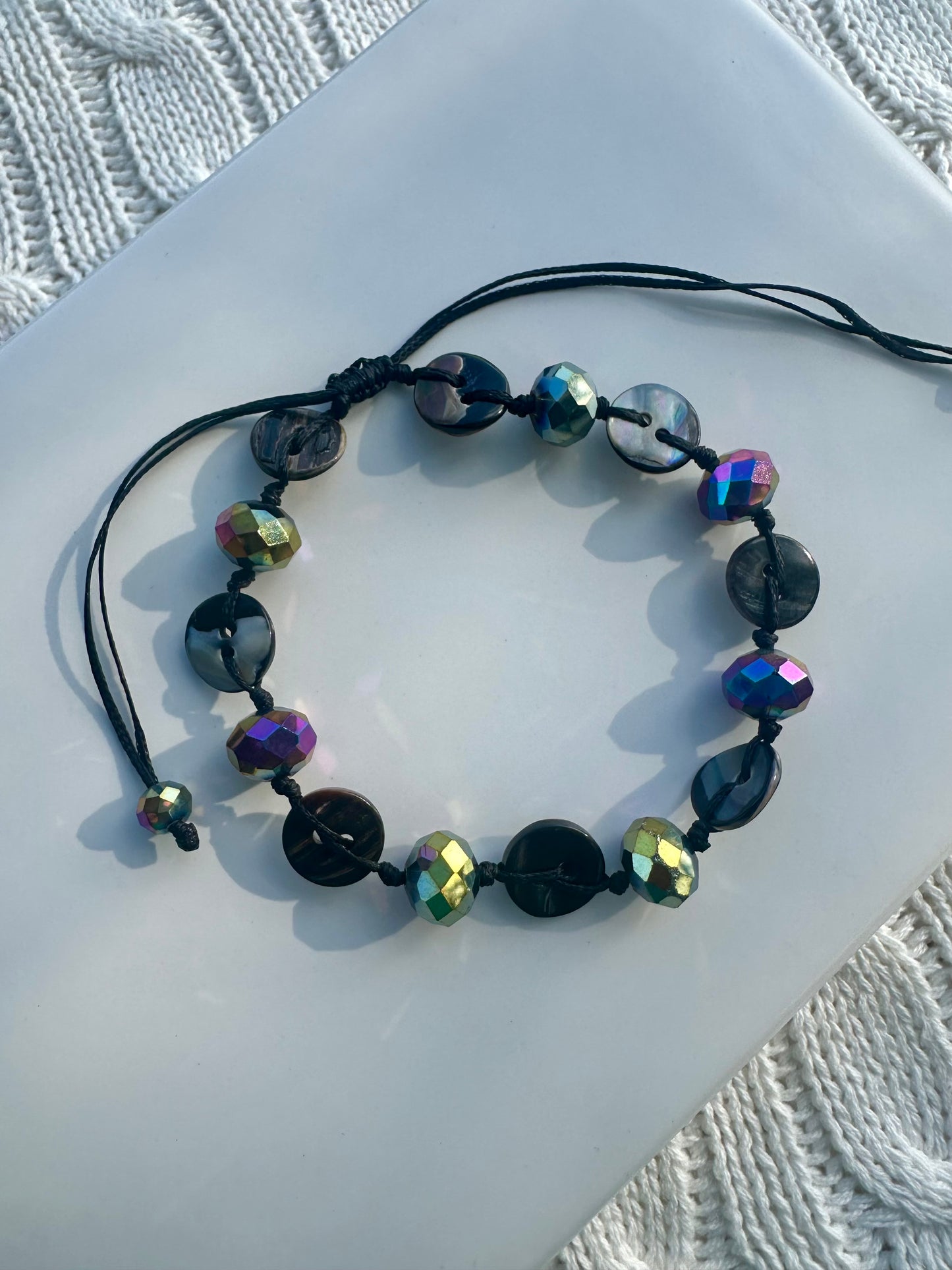 Metallic Black Prism Bracelet