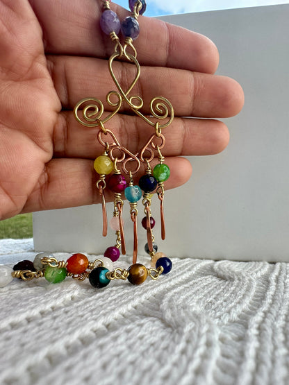 Swirl Colorful Summer Necklace