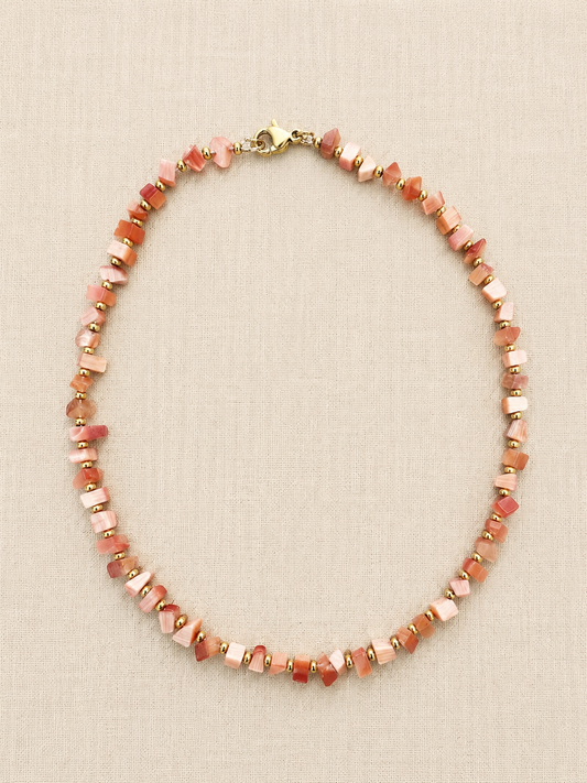 Orange Cat’s Eye & Gold Hematite Choker