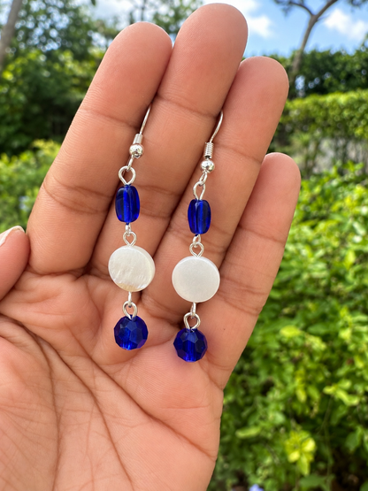 Royal Blue Mother-of-Pearl Earrings.