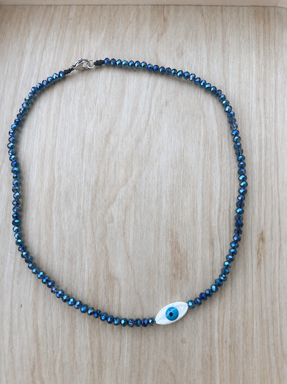 Midnight Blue Evil Eye Necklace