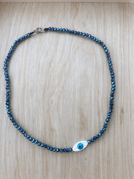 Midnight Blue Evil Eye Necklace