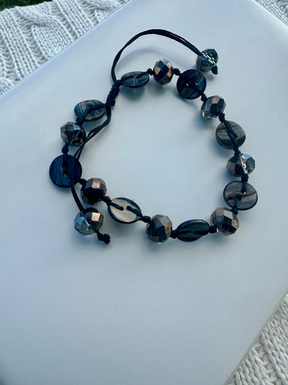 Midnight Silver Glow Bracelet