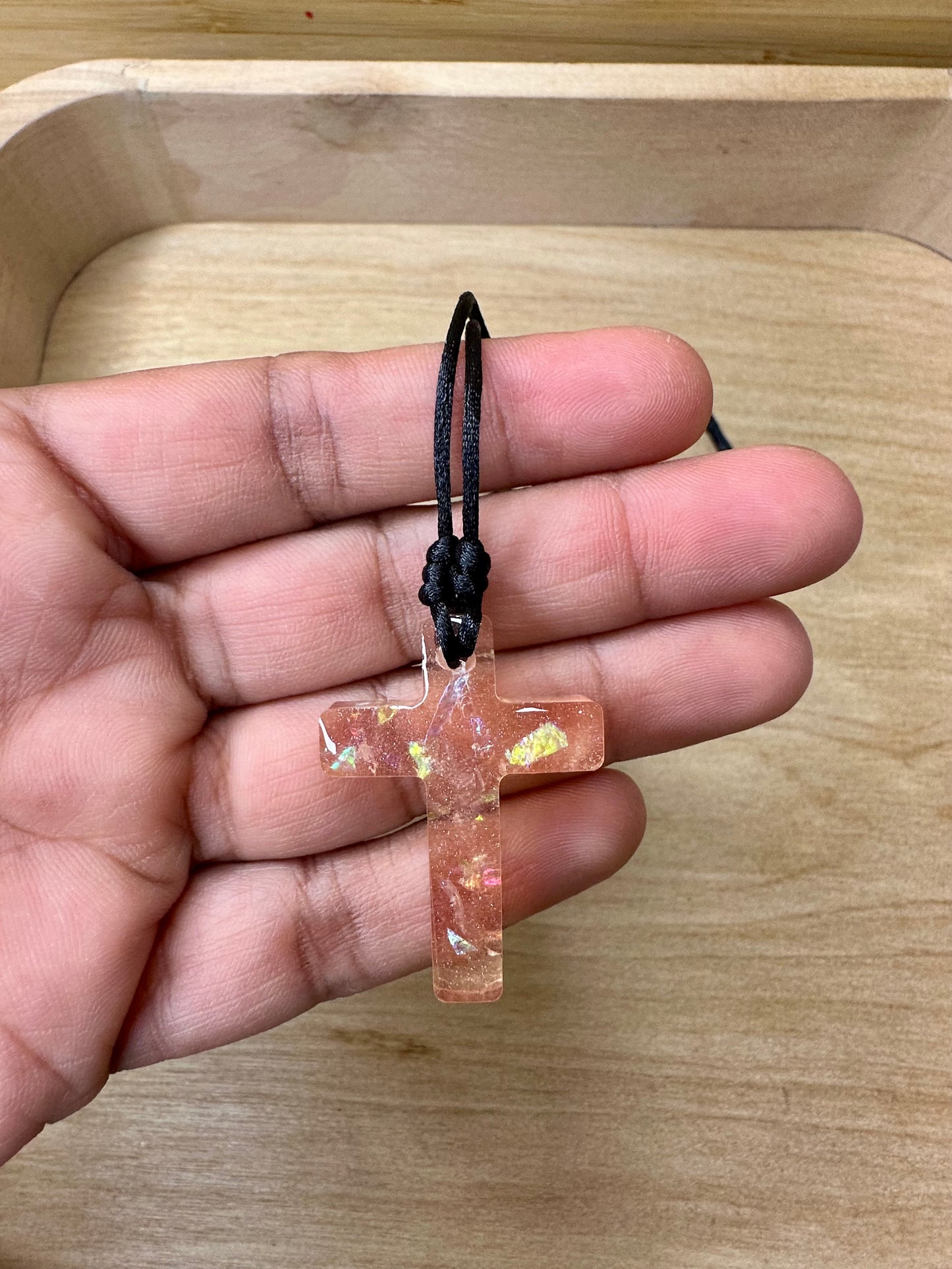 5 for $10 Mixed random colors Risen Cross Necklace