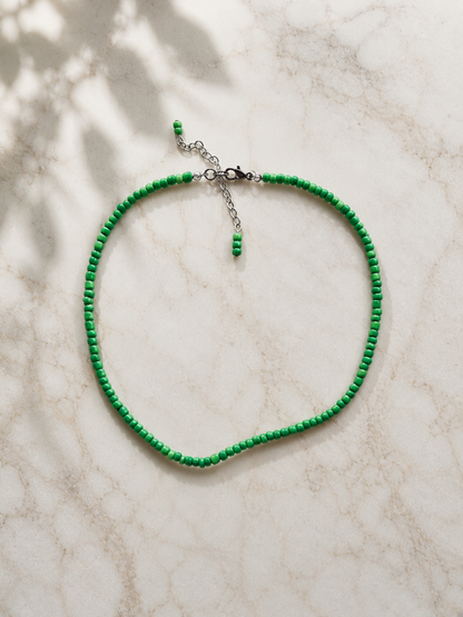 Green Meadow Beaded Choker