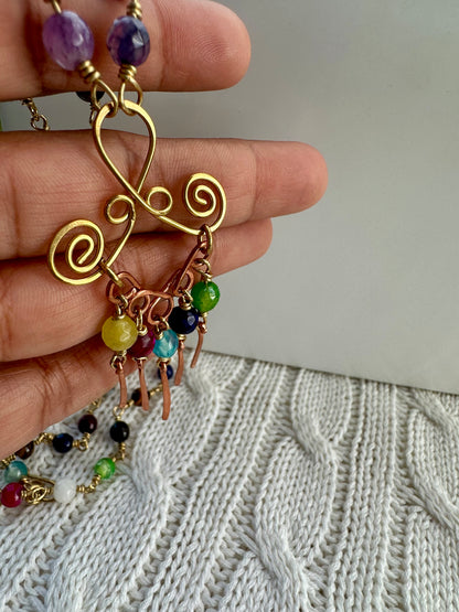 Swirl Colorful Summer Necklace