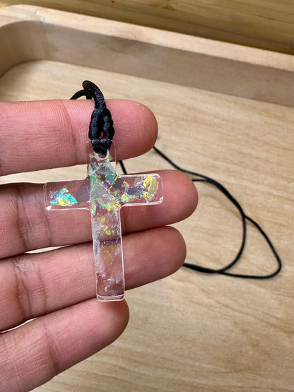 5 for $10 Mixed random colors Risen Cross Necklace