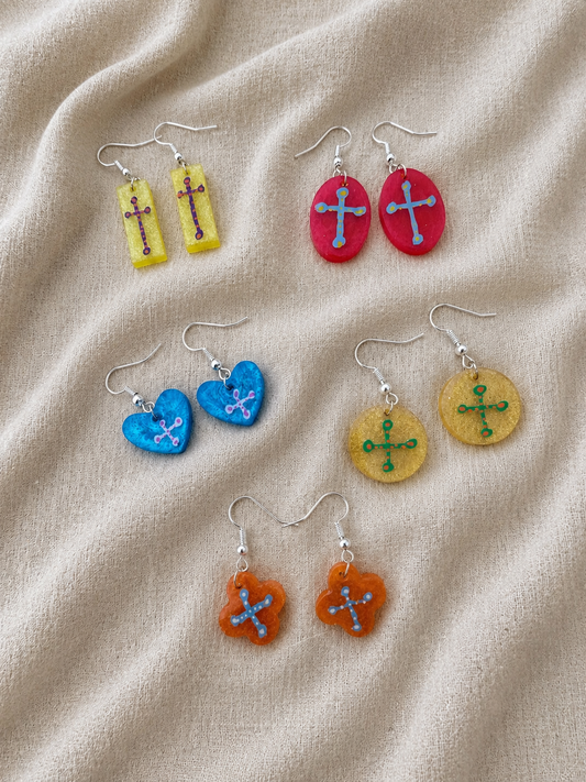 5 pairs for $10 Random Handmade Resin Earrings
