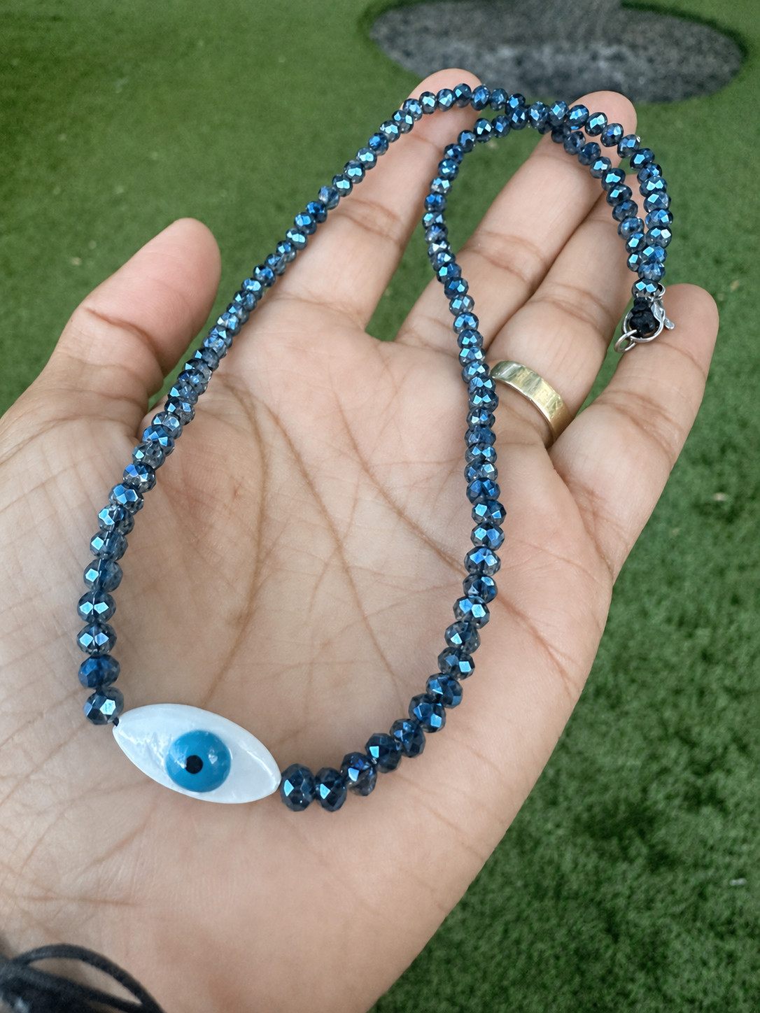 Midnight Blue Evil Eye Necklace