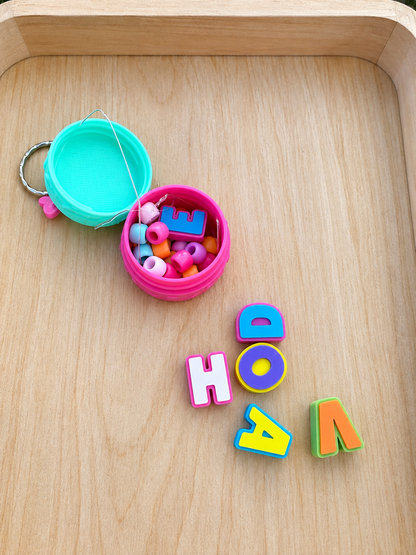 Make Your Own Personalized Bracelet Kit – 3D Printed Keychain Container