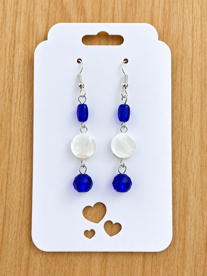 Royal Blue Mother-of-Pearl Earrings.