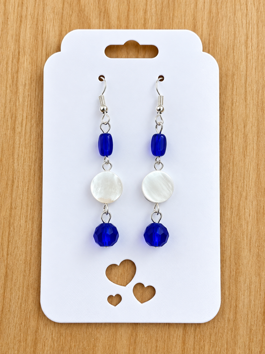 Royal Blue Mother-of-Pearl Earrings.