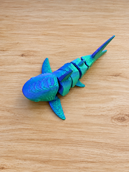 3D Printed Articulated Shark Fidget Toy