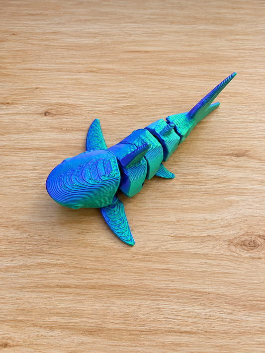 3D Printed Articulated Shark Fidget Toy