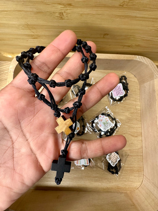 10 for $10 Black Faith Knot Cross Bracelet – Handmade Adjustable Christian Bracelet for