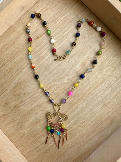 Swirl Colorful Summer Necklace