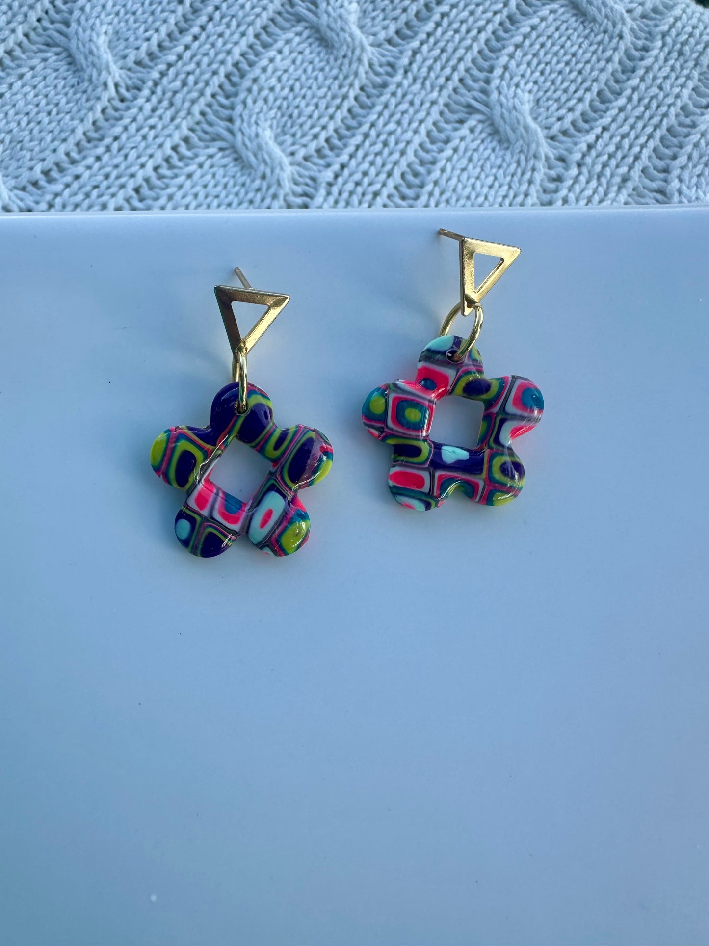 Candy flower earrings