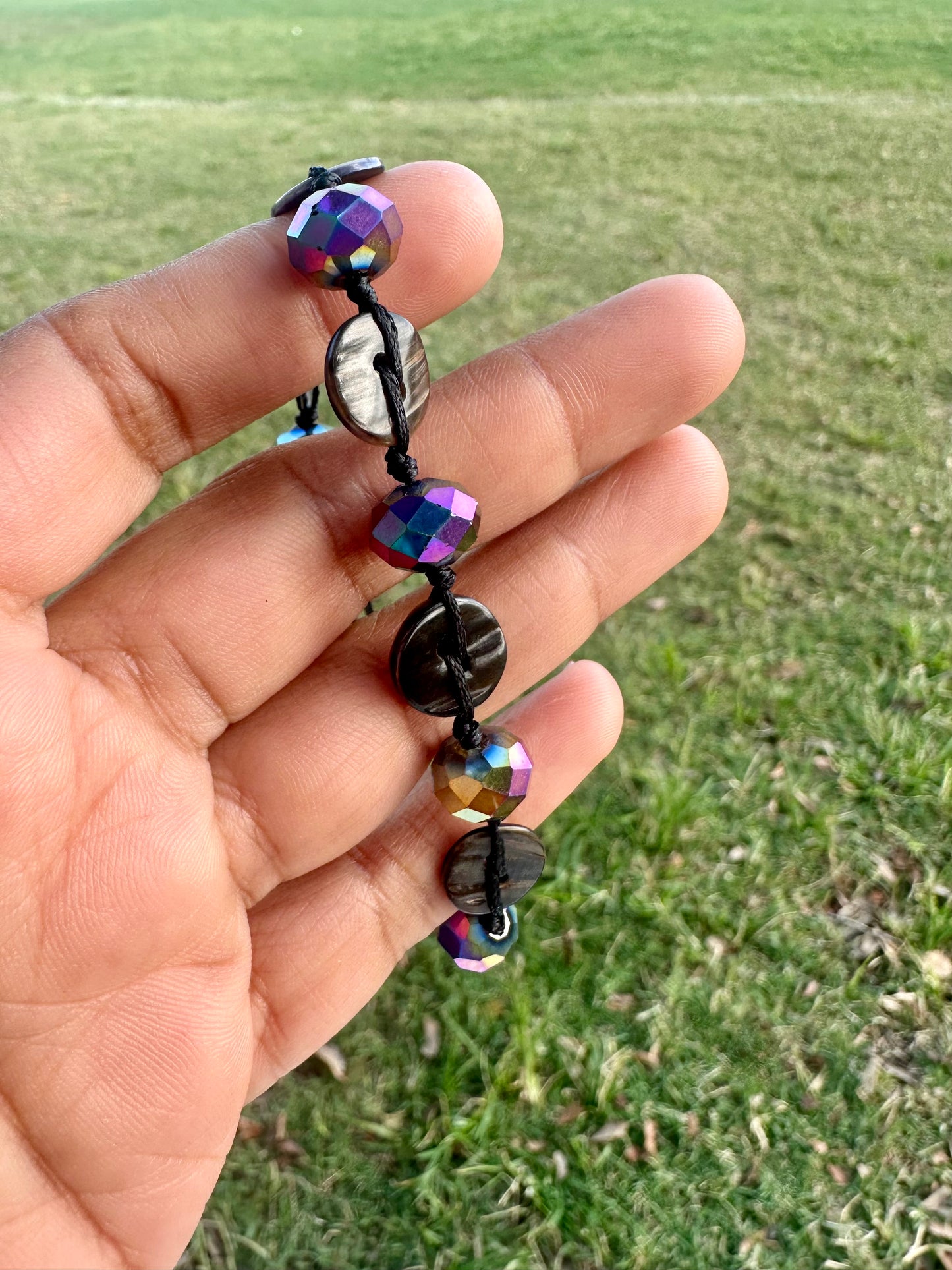 Metallic Black Prism Bracelet