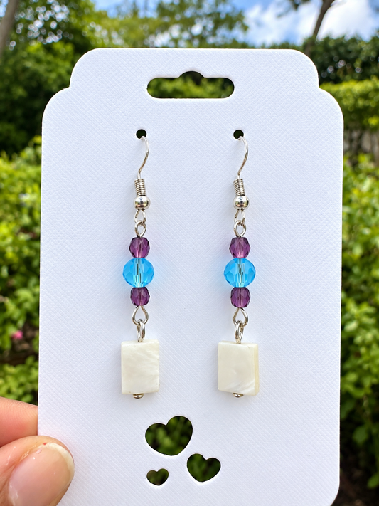 Ocean Bloom Mother of Pearl Earrings