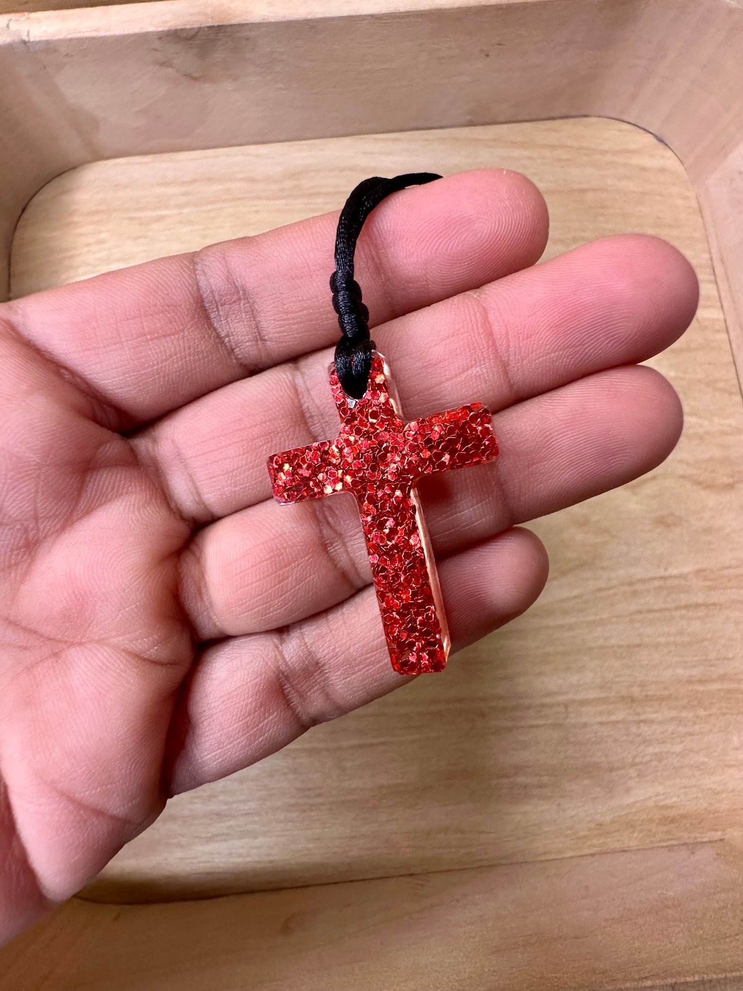 5 for $10 Mixed random colors Risen Cross Necklace