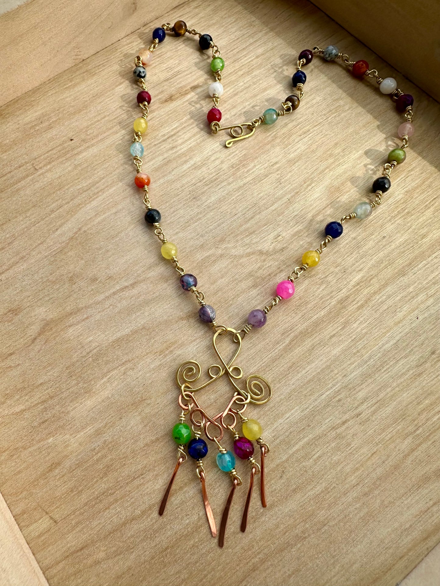 Swirl Colorful Summer Necklace