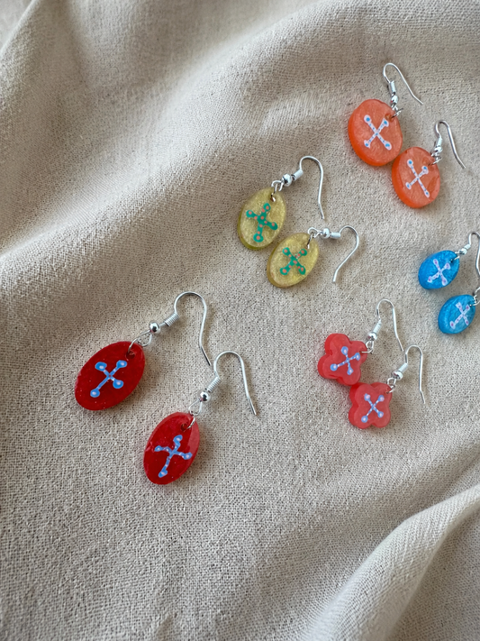 5 pairs for $10 Random Handmade Resin Earrings