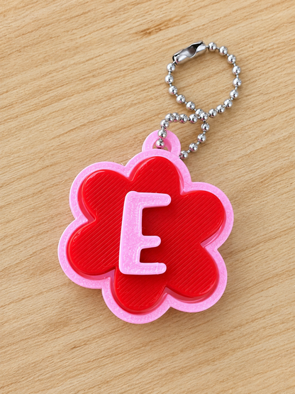 Personalized 3D Printed Flower Keychain
