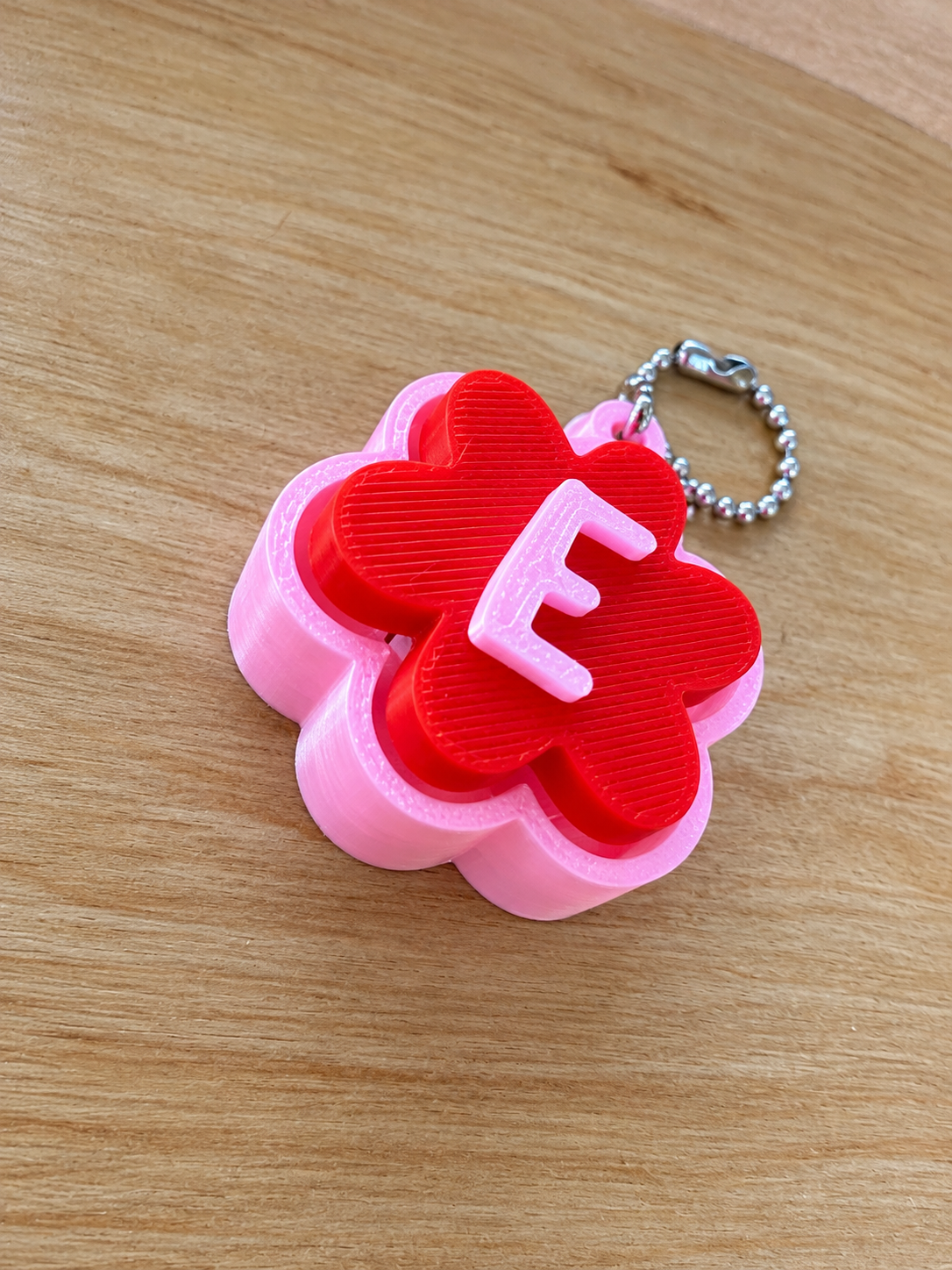 Personalized 3D Printed Flower Keychain