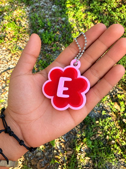 Personalized 3D Printed Flower Keychain