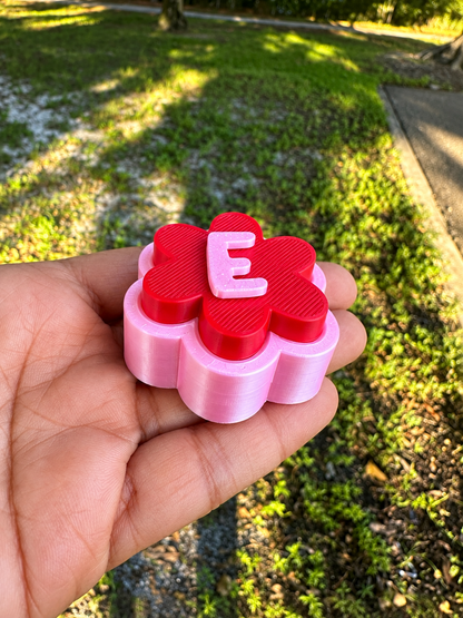 Personalized 3D Printed Flower Keychain