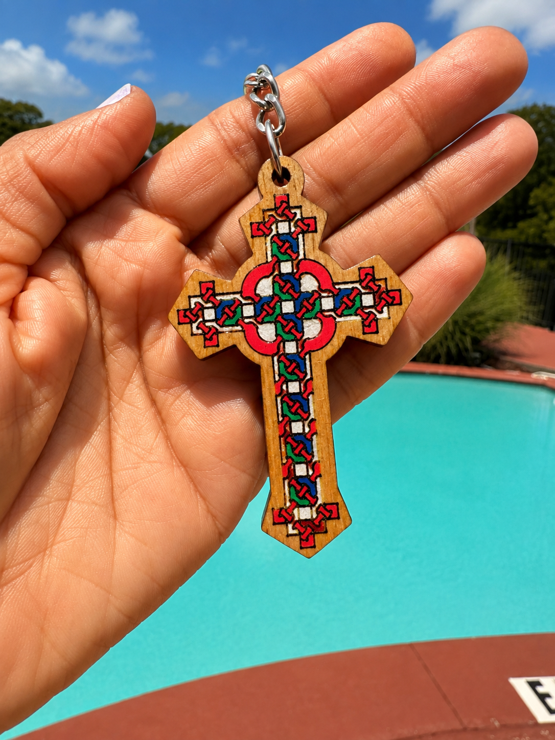 Yota Coptic Cross Keychain