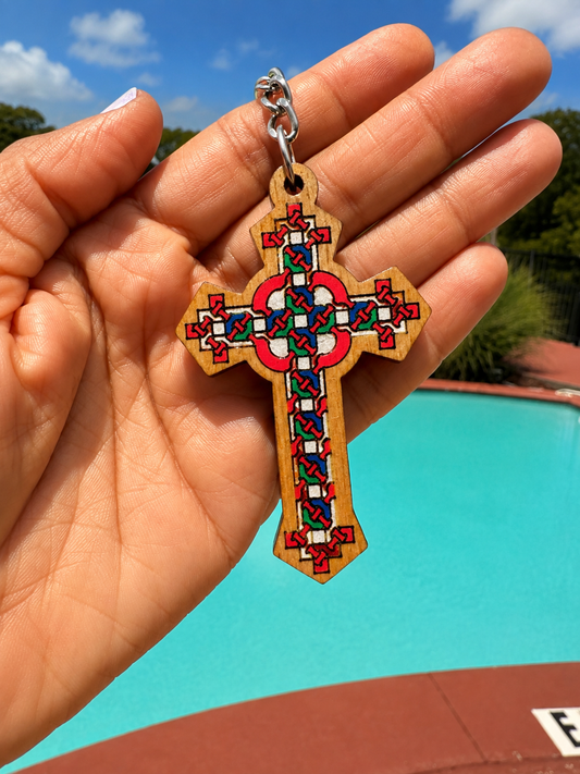 Yota Coptic Cross Keychain