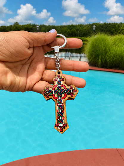 Yota Coptic Cross Keychain