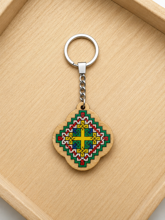 Yota Coptic Cross Keychain
