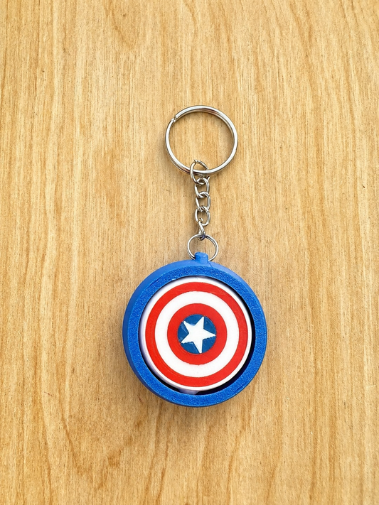 Captain America–Inspired 3D-Printed Spinner Keychain