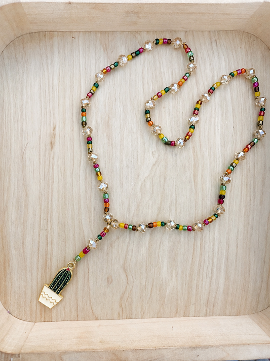 Desert Sparkle Cactus Necklace 🌵✨