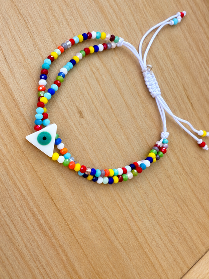 Color Pop Evil Eye Double-Strand Bracelet