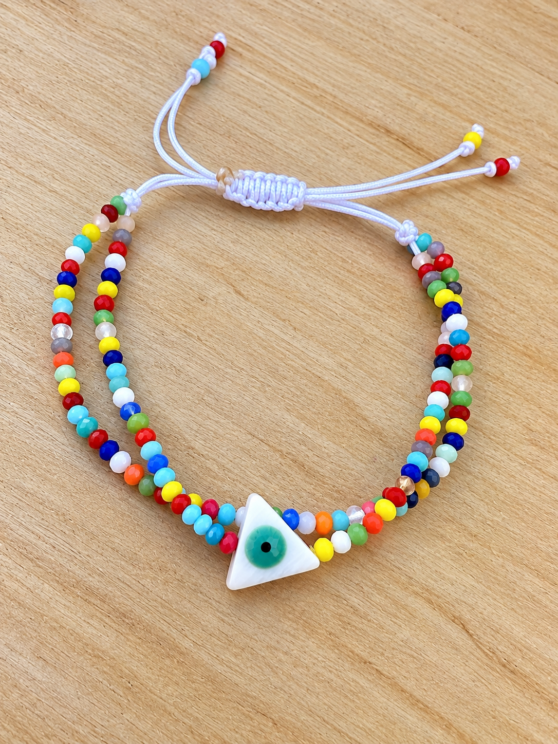 Color Pop Evil Eye Double-Strand Bracelet