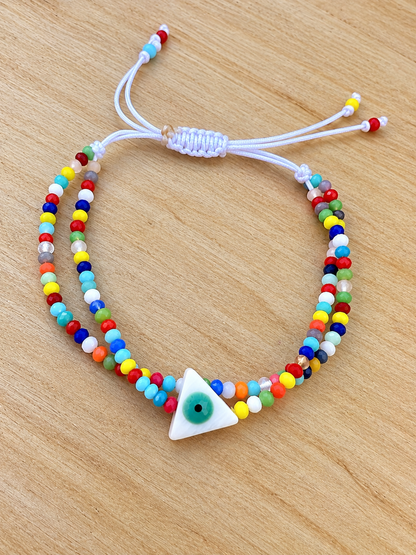 Color Pop Evil Eye Double-Strand Bracelet