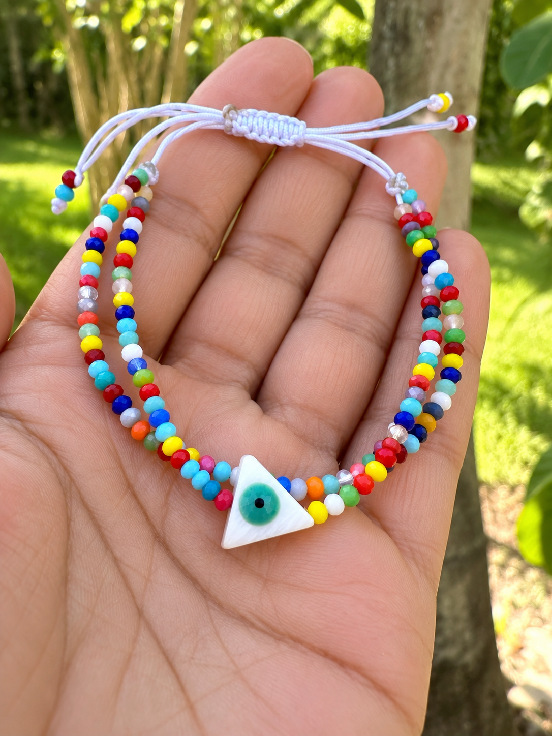 Color Pop Evil Eye Double-Strand Bracelet