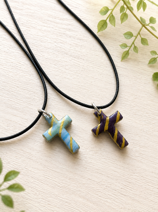 2 for $5 Polymer Clay Cross Necklace Set